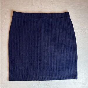 LOFT Women's Navy Elastic Waist Pull On Skirt Size L